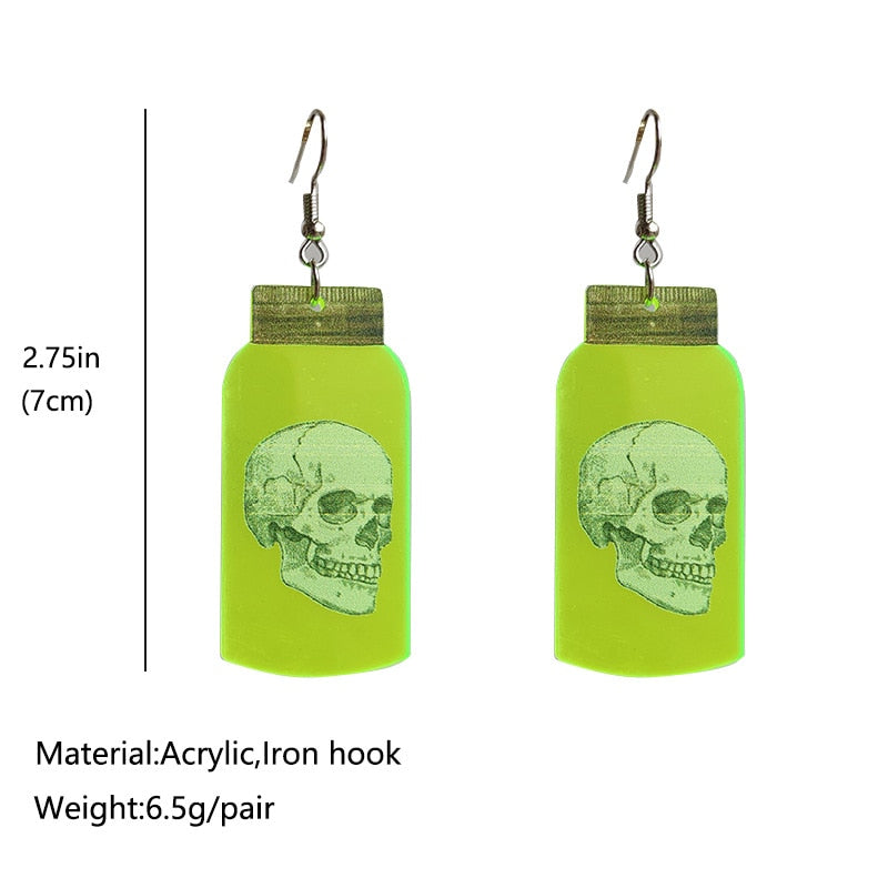 Halloween Fluorescent  Acrylic Earrings